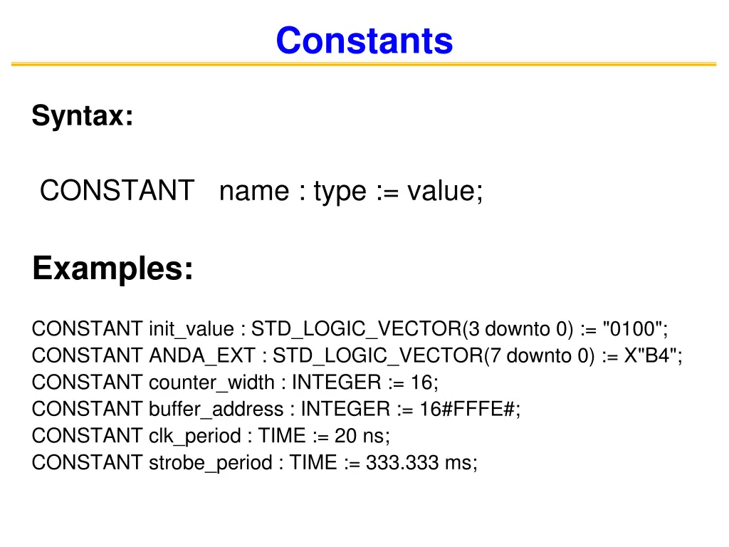 constants 1