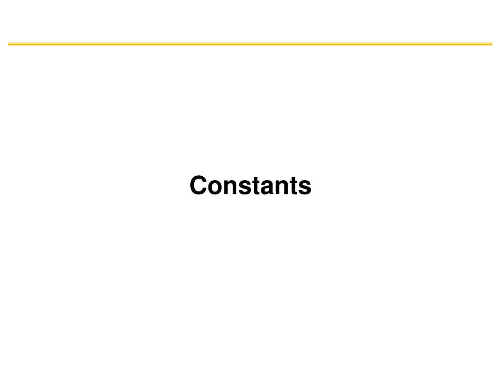 constants