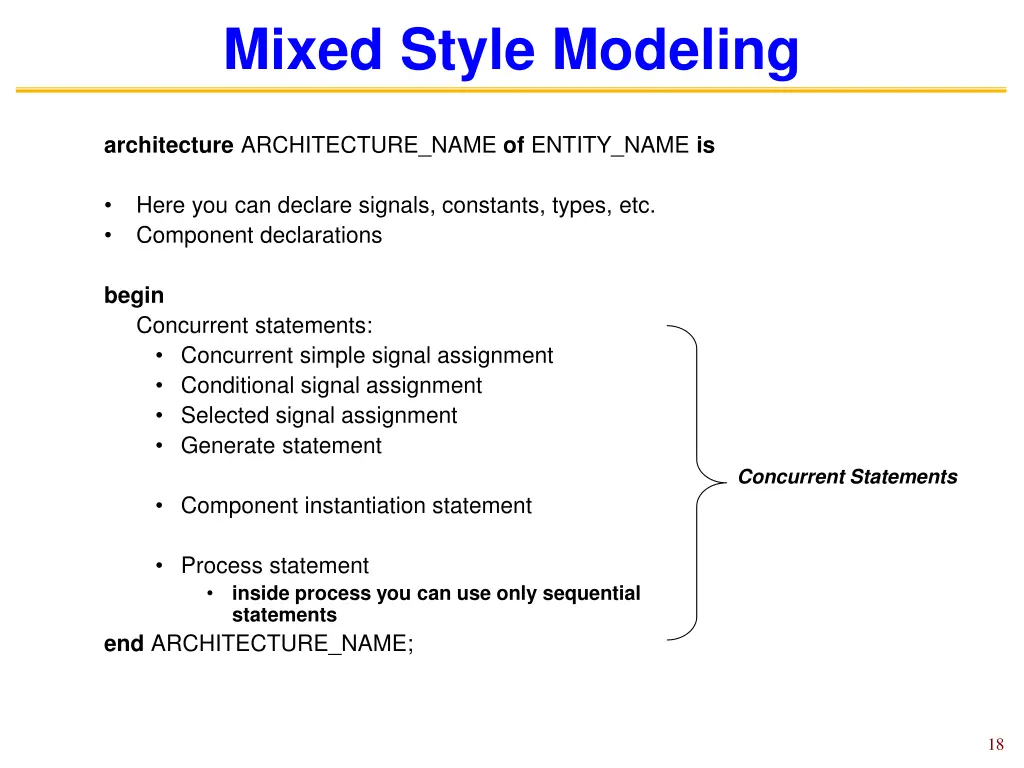 mixed style modeling