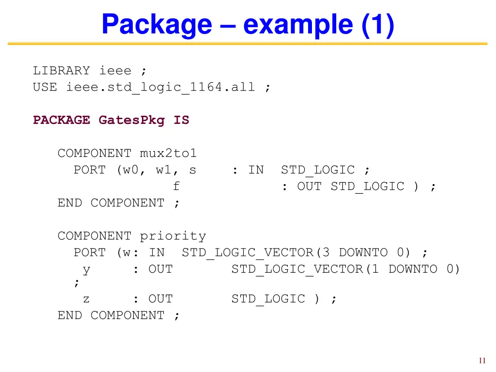 package example 1