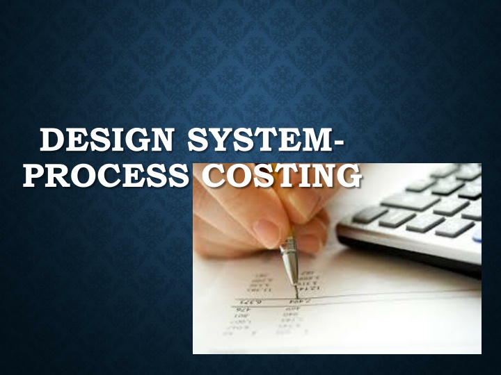 design system process costing