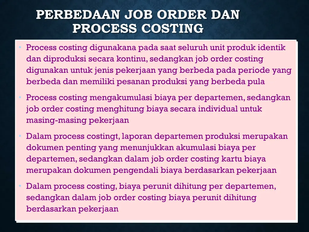 perbedaan job order dan process costing