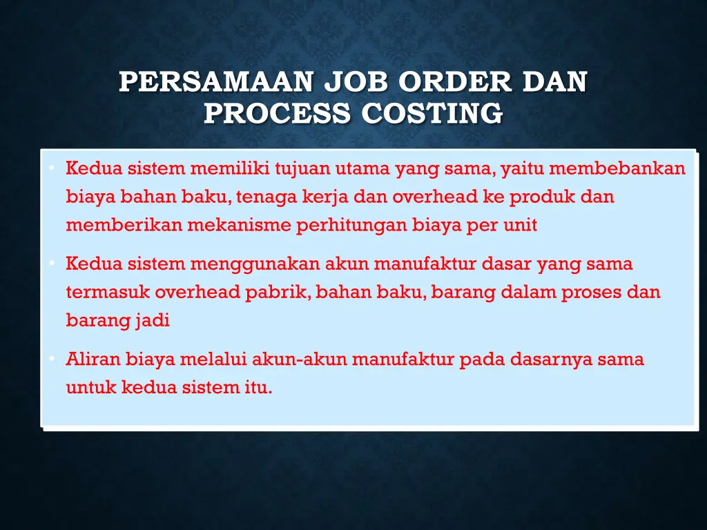 persamaan job order dan process costing