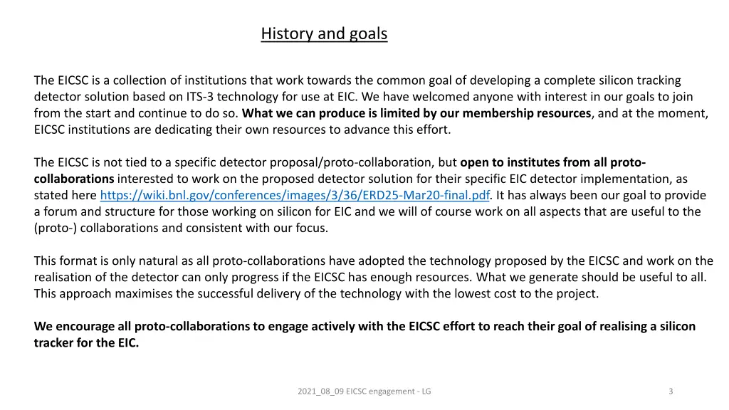 history and goals 1