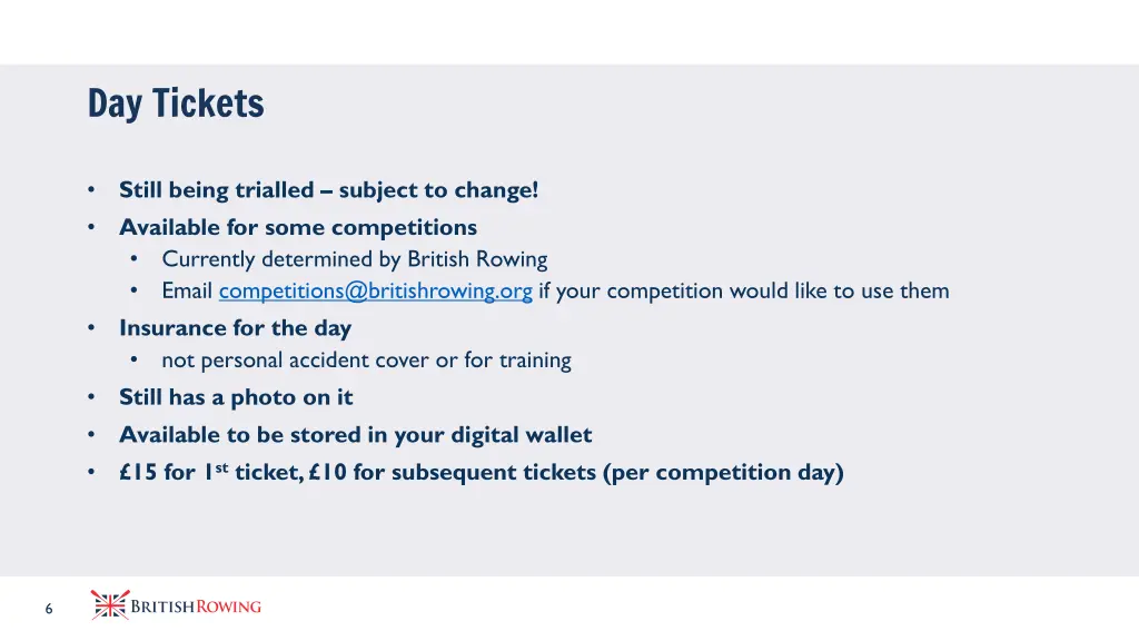 day tickets