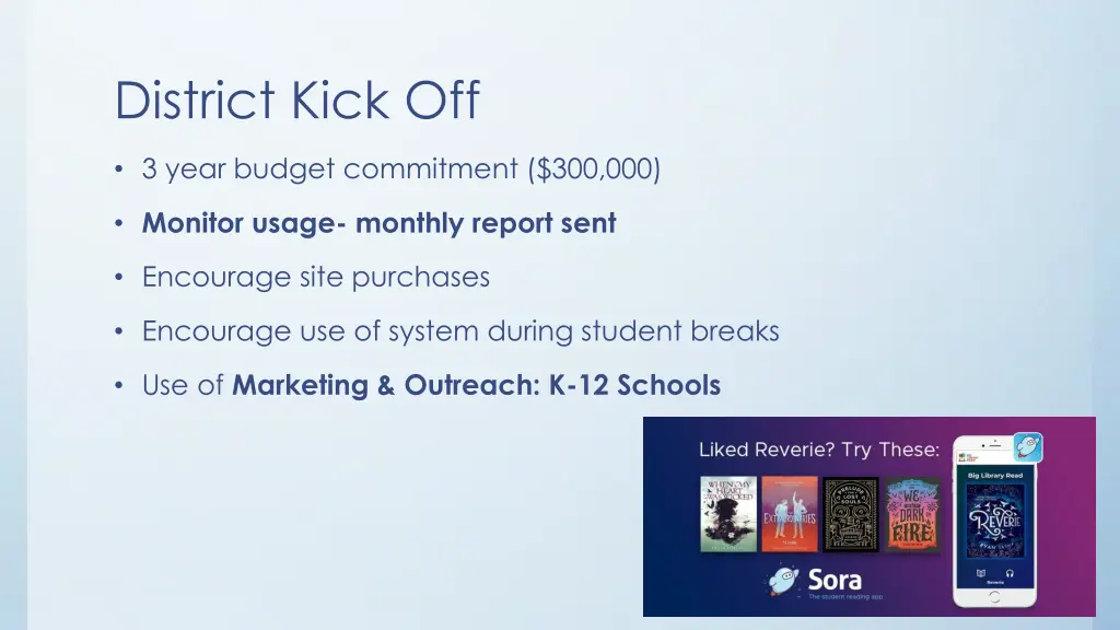 district kick off