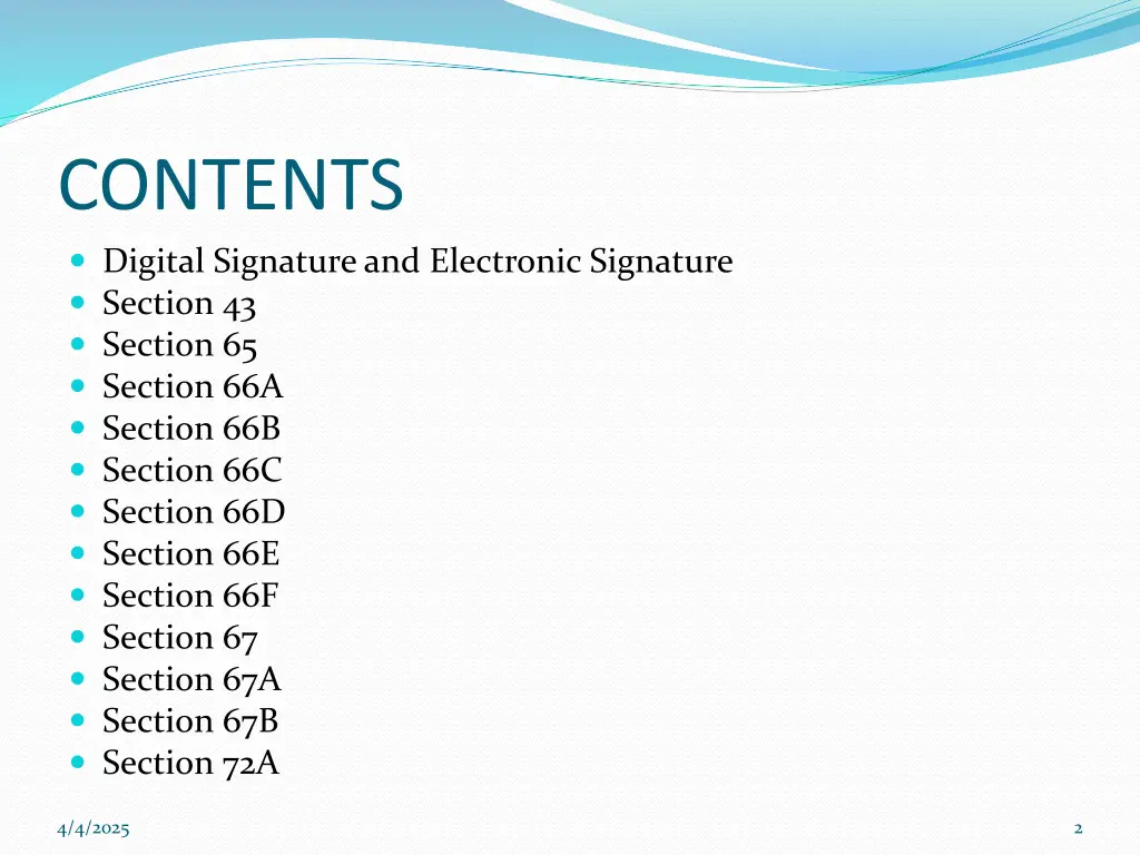 contents digital signature and electronic
