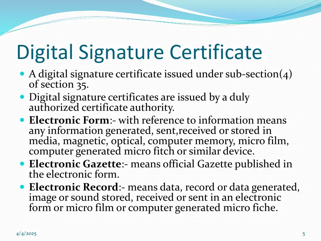 digital signature certificate a digital signature