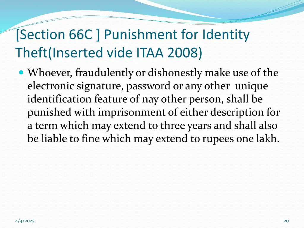 section 66c punishment for identity theft