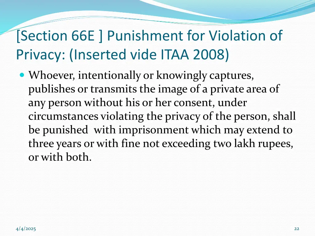 section 66e punishment for violation of privacy