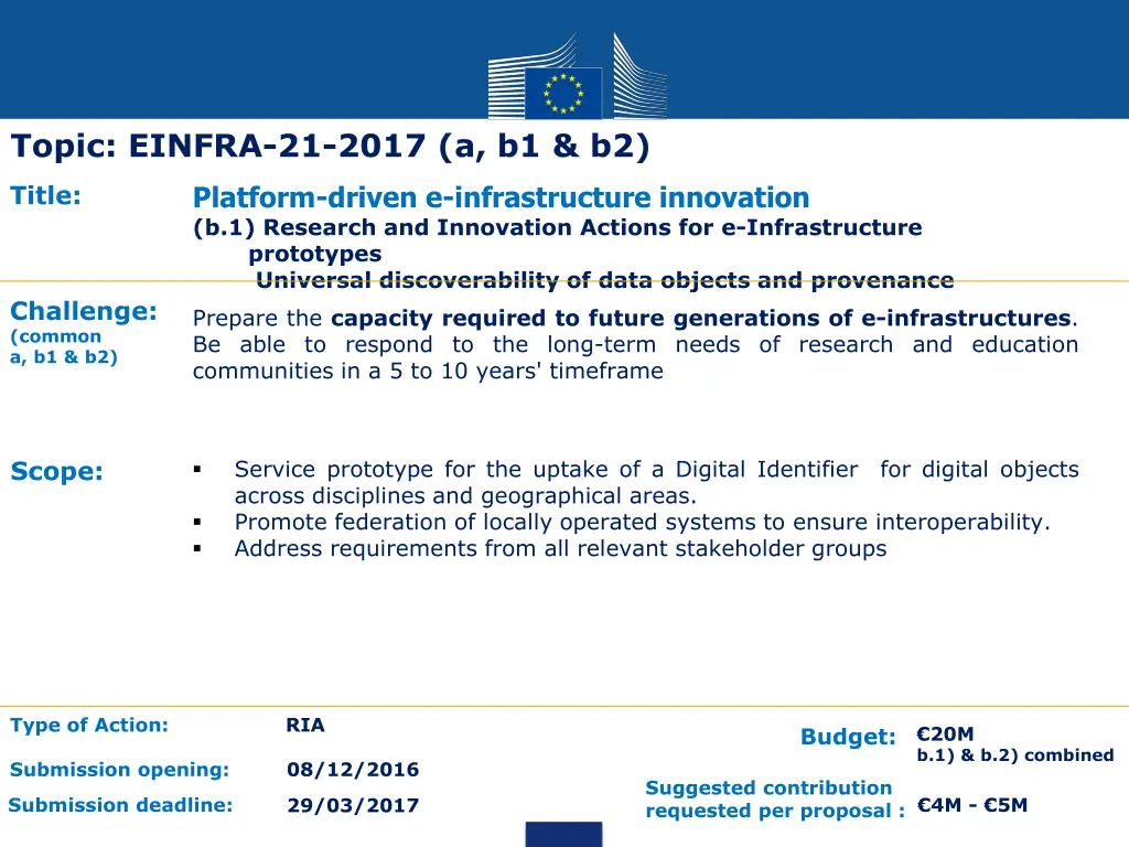 topic einfra 21 2017 a b1 b2 2