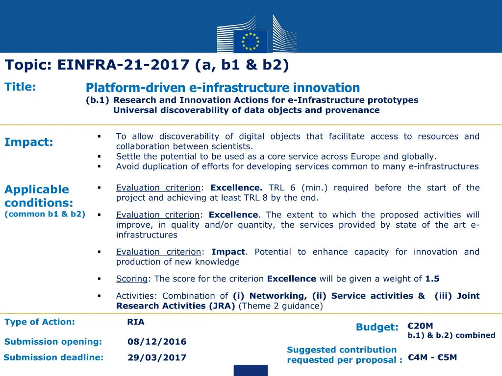 topic einfra 21 2017 a b1 b2 3