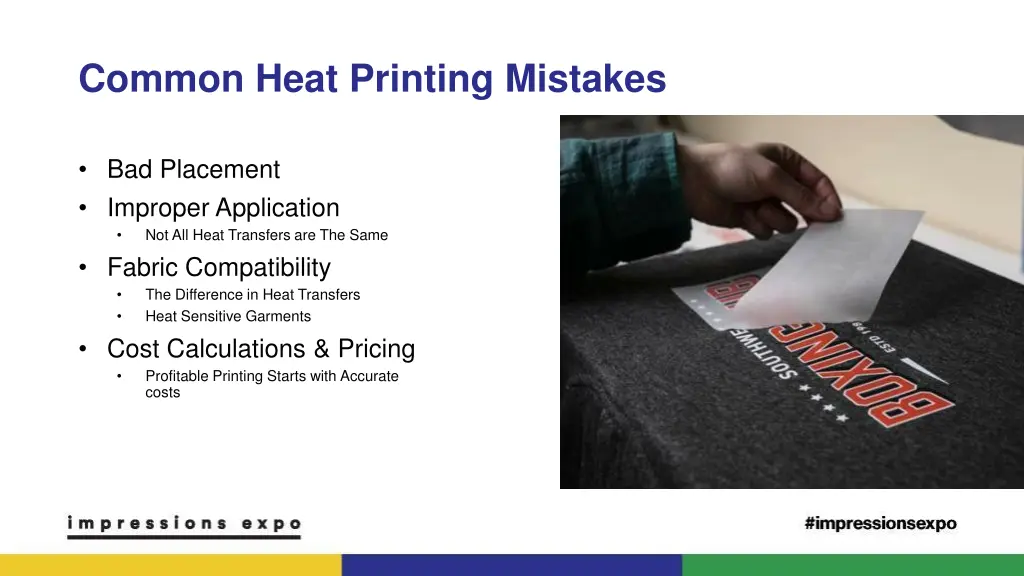 common heat printing mistakes