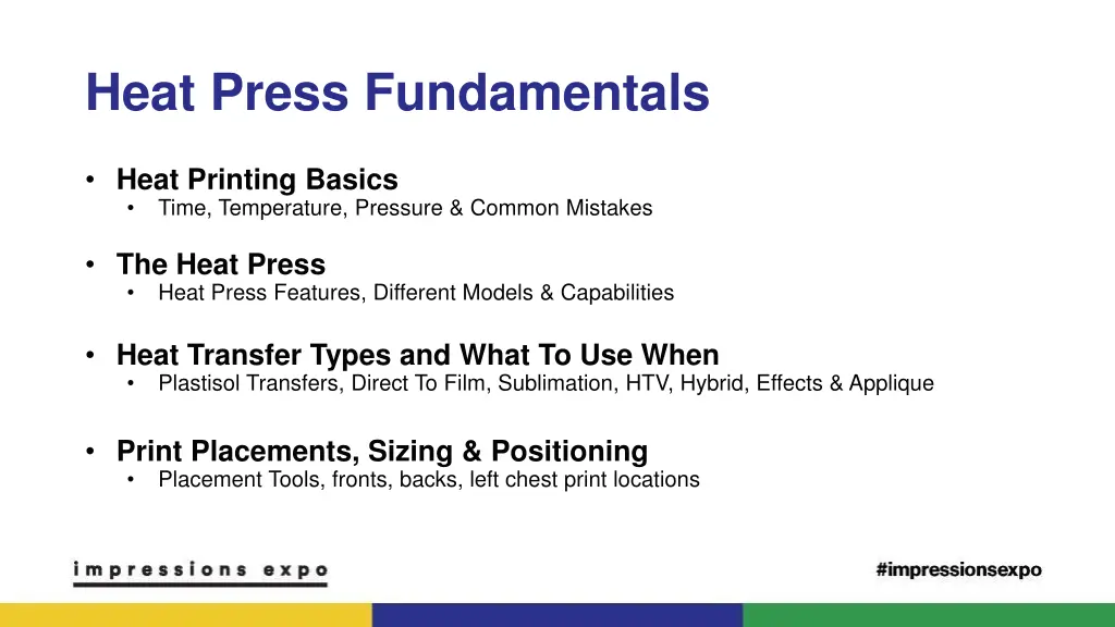 heat press fundamentals 1