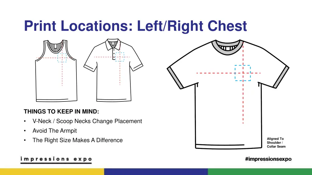 print locations left right chest