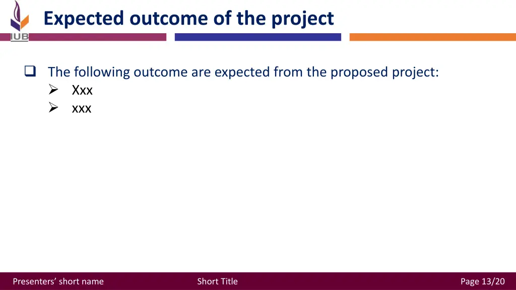 expected outcome of the project