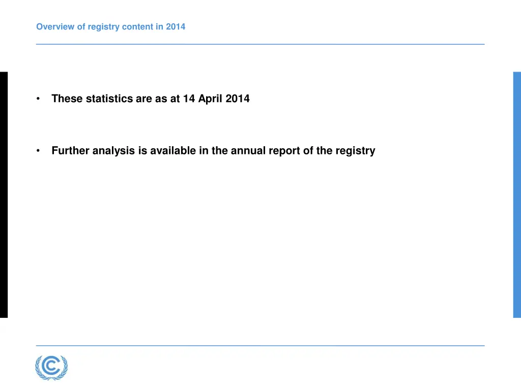 overview of registry content in 2014