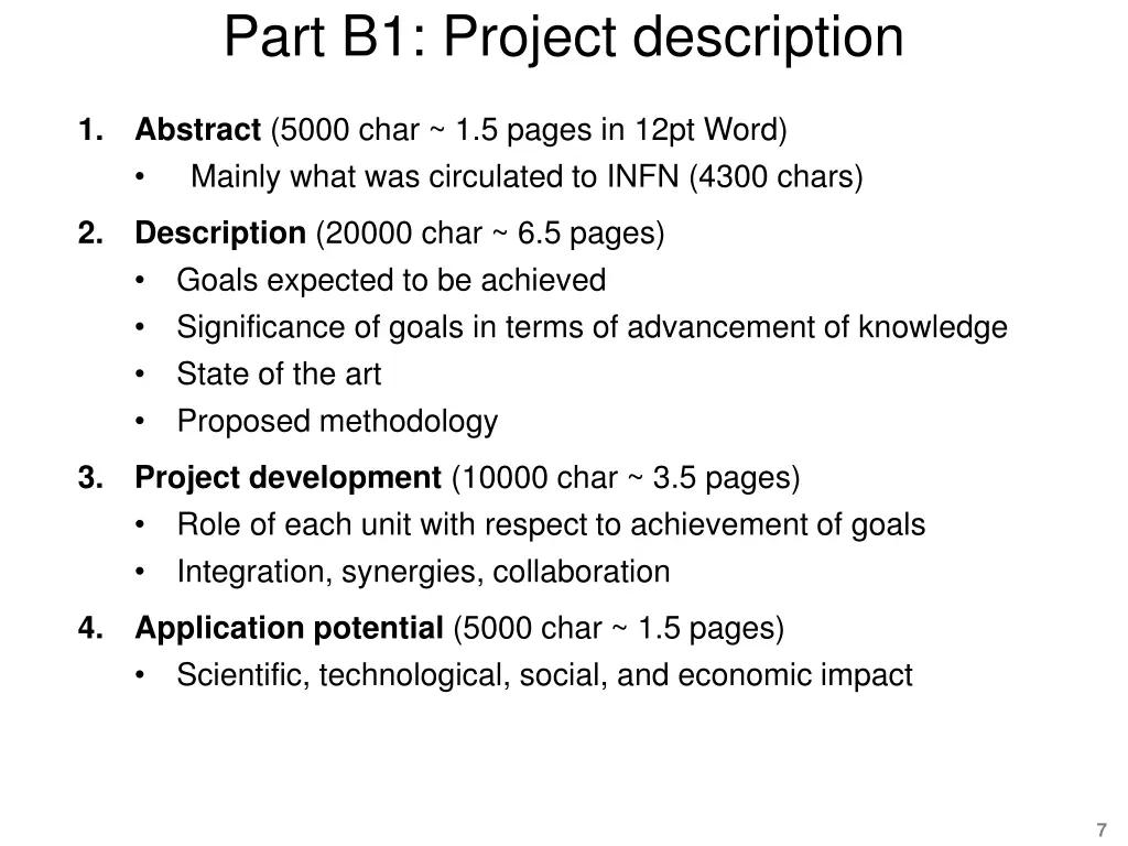 part b1 project description