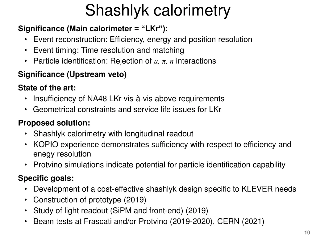 shashlyk calorimetry