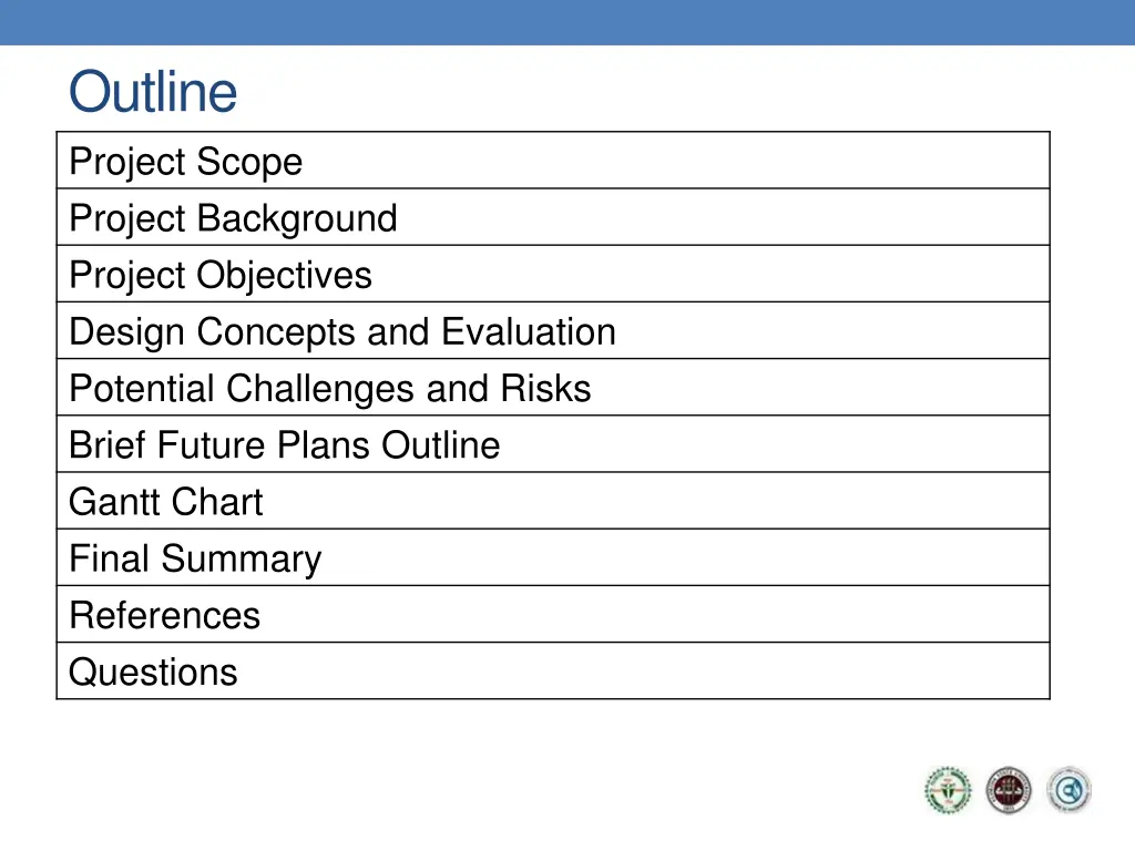 outline project scope project background project