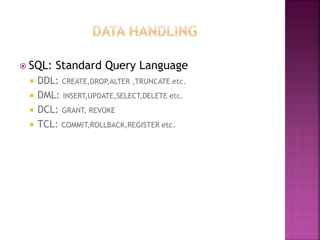 data handling