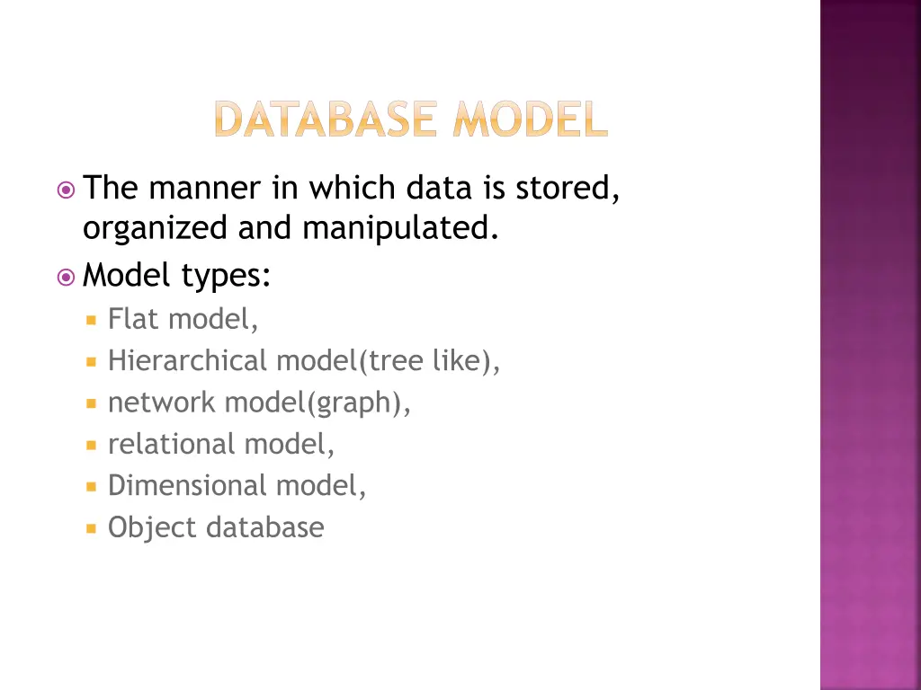 database model