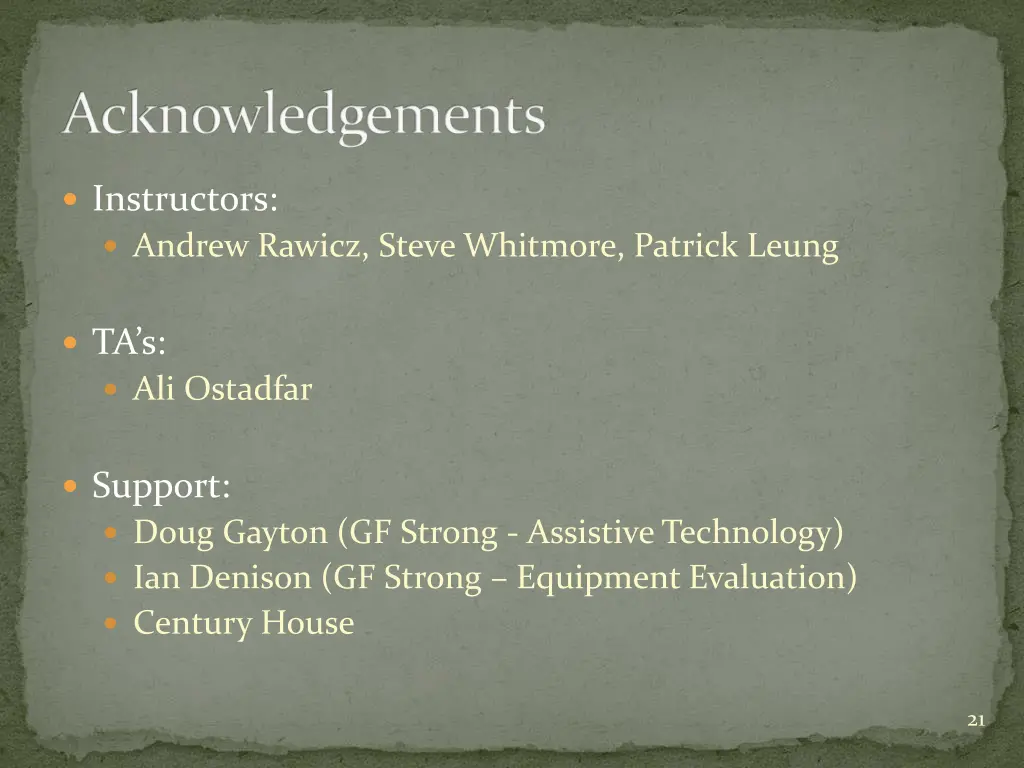 acknowledgements