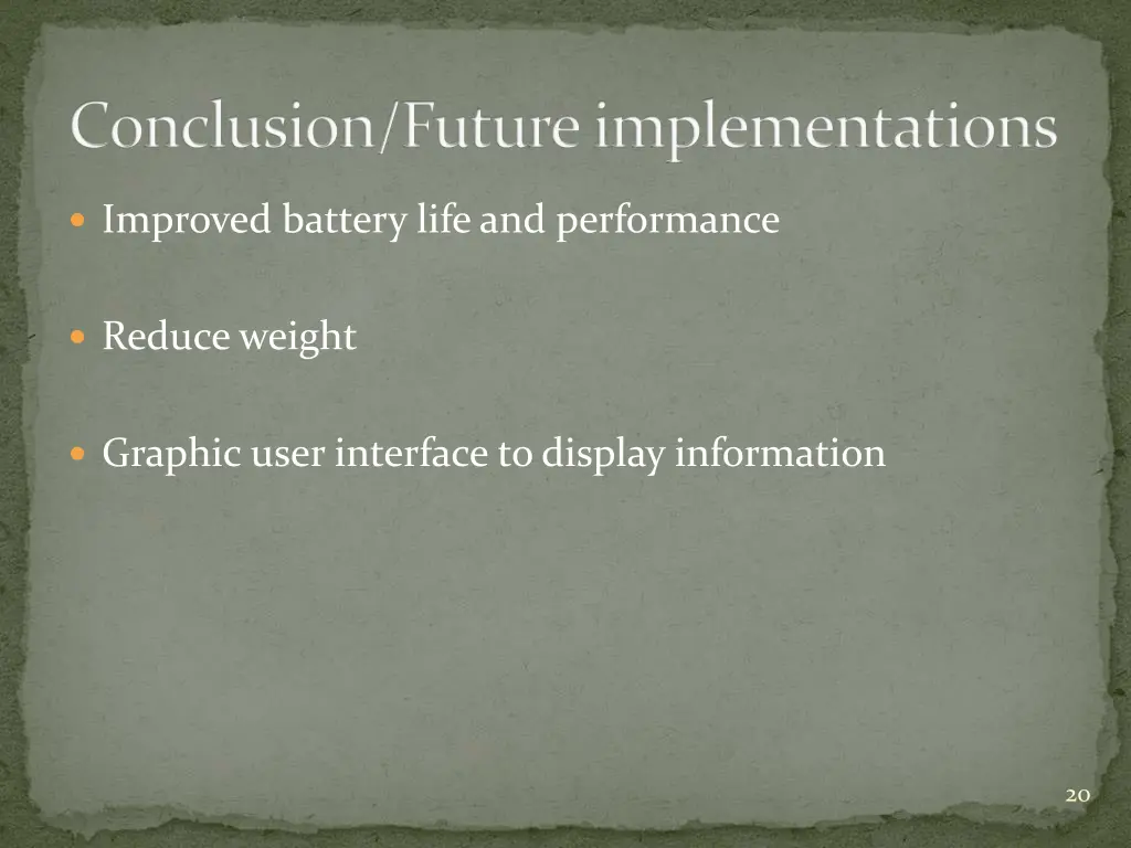 conclusion future implementations