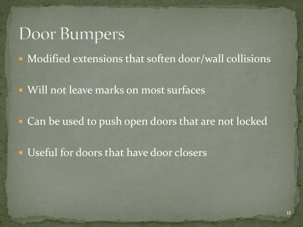 door bumpers