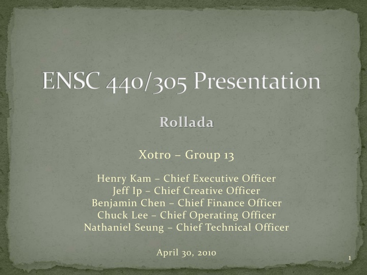 ensc 440 305 presentation