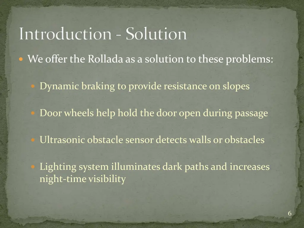 introduction solution