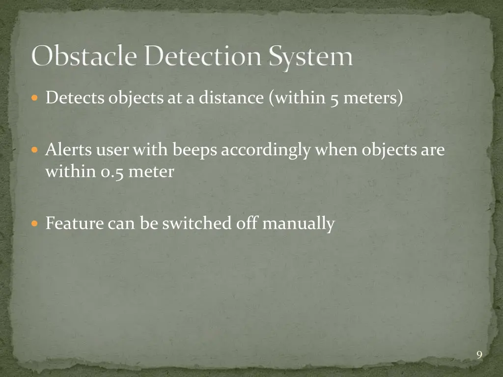 obstacle detection system