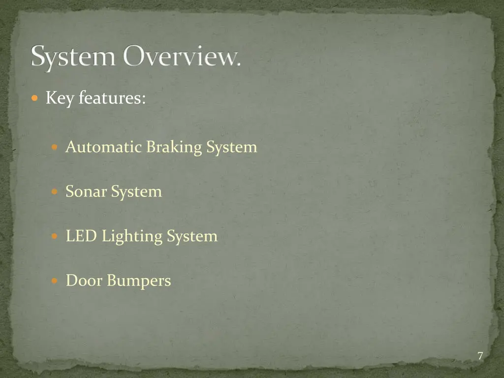 system overview