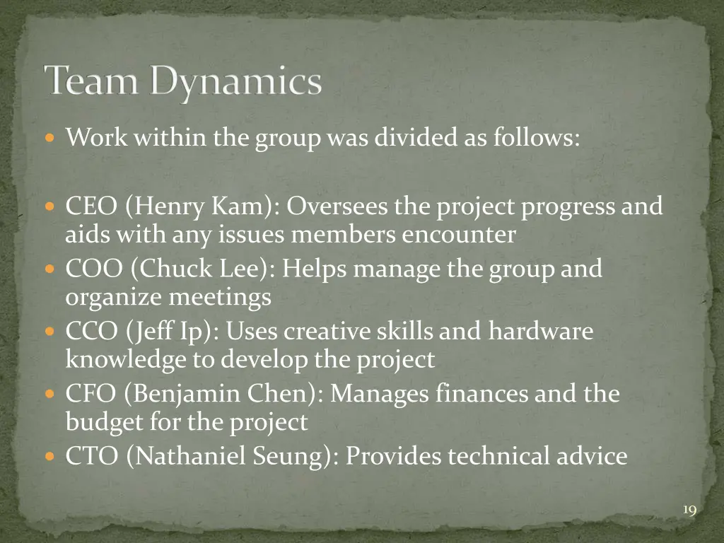 team dynamics