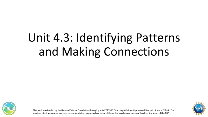 unit 4 3 identifying patterns and making