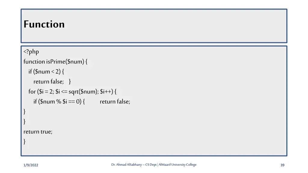 function
