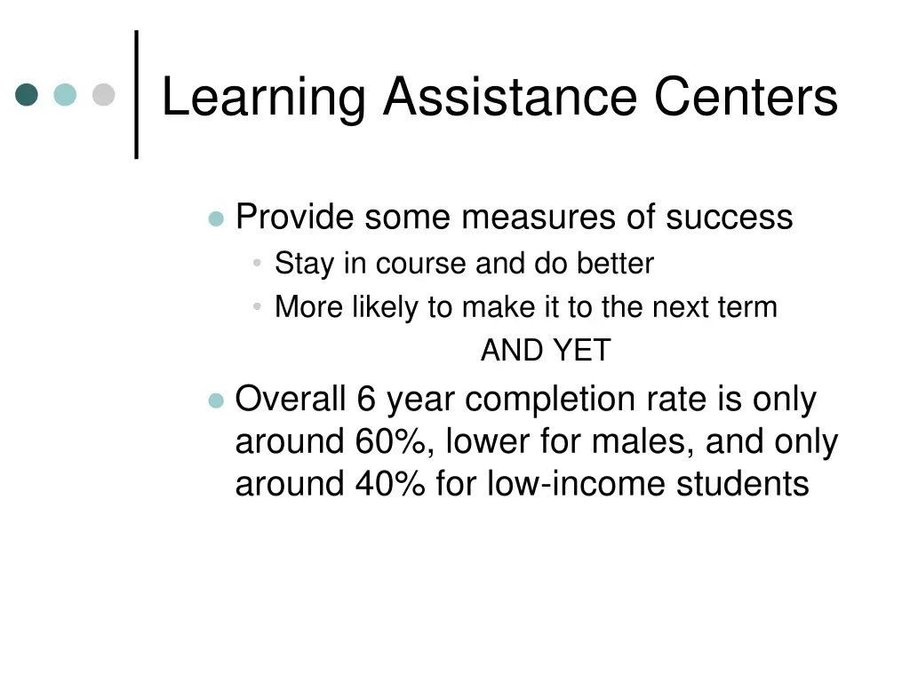 learning assistance centers