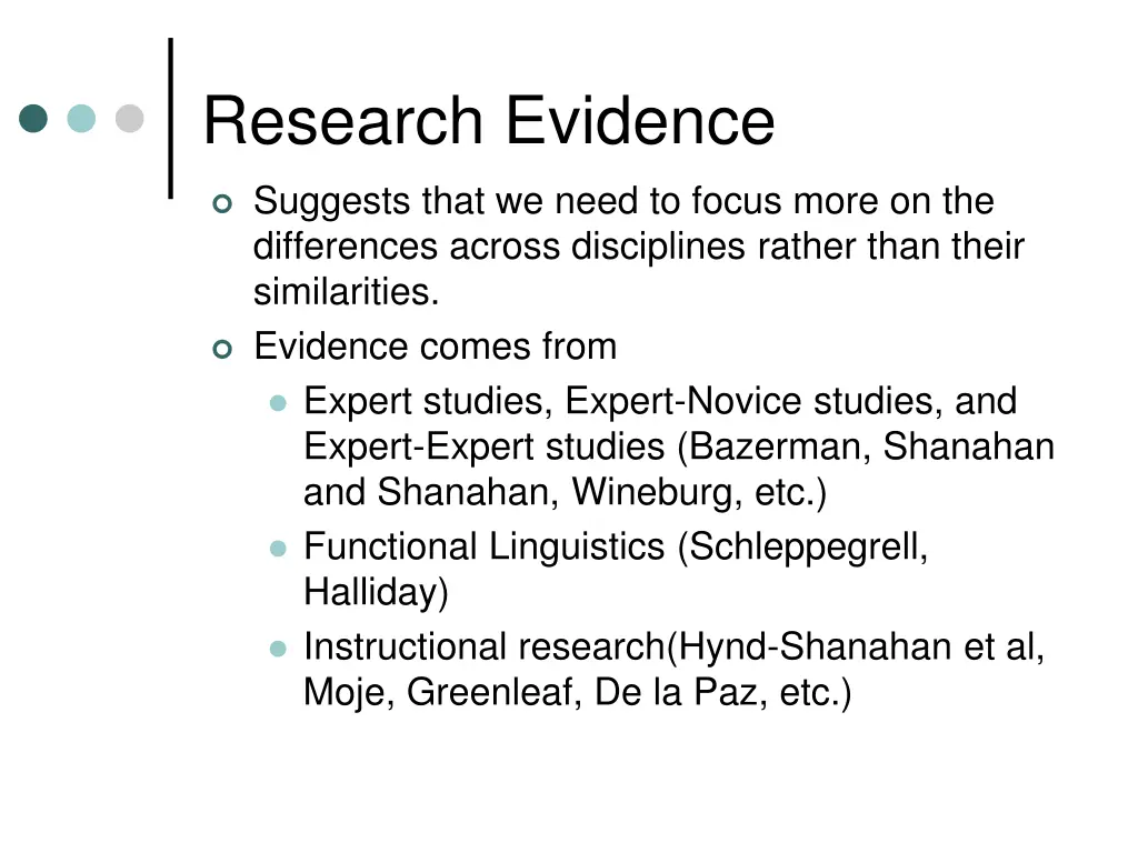 research evidence