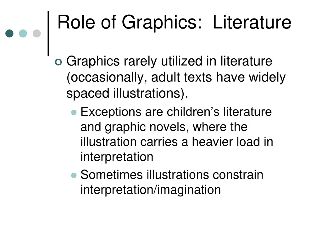 role of graphics literature