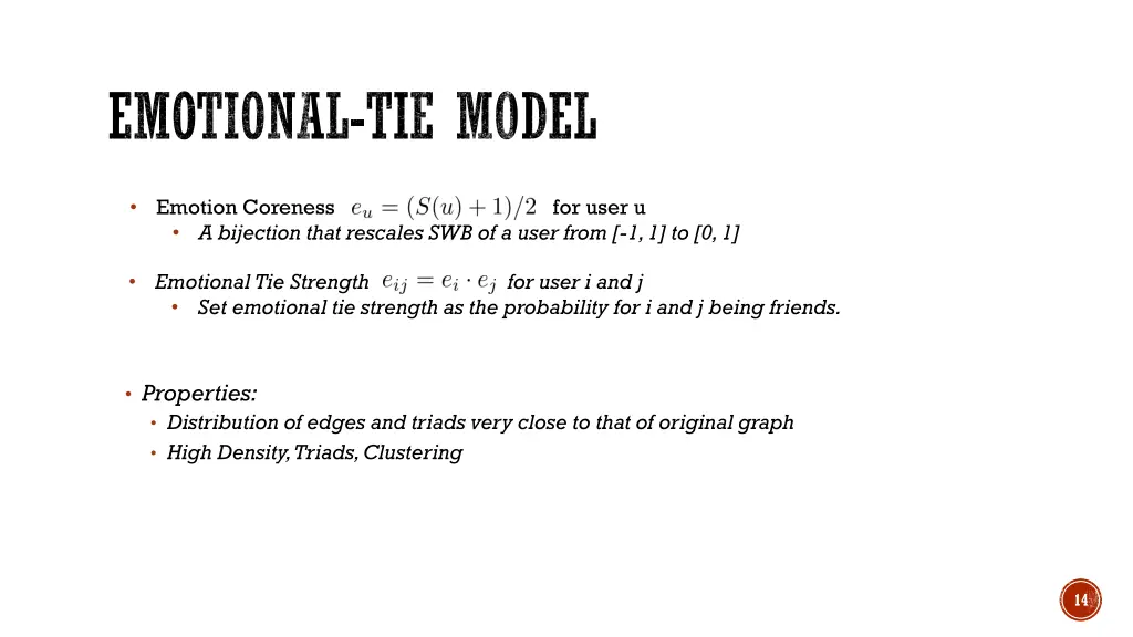 emotional tie model