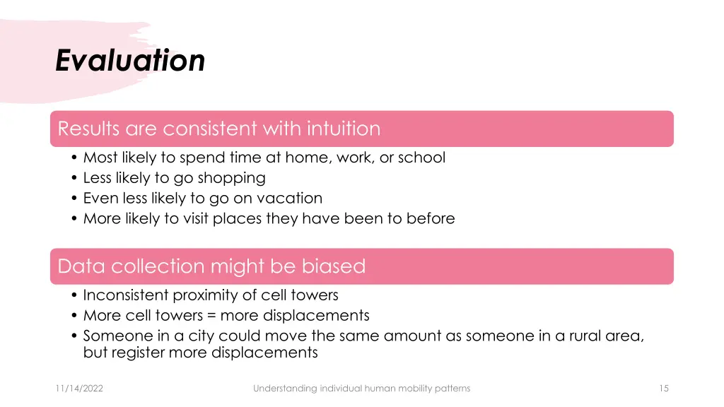 evaluation
