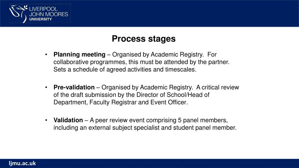process stages