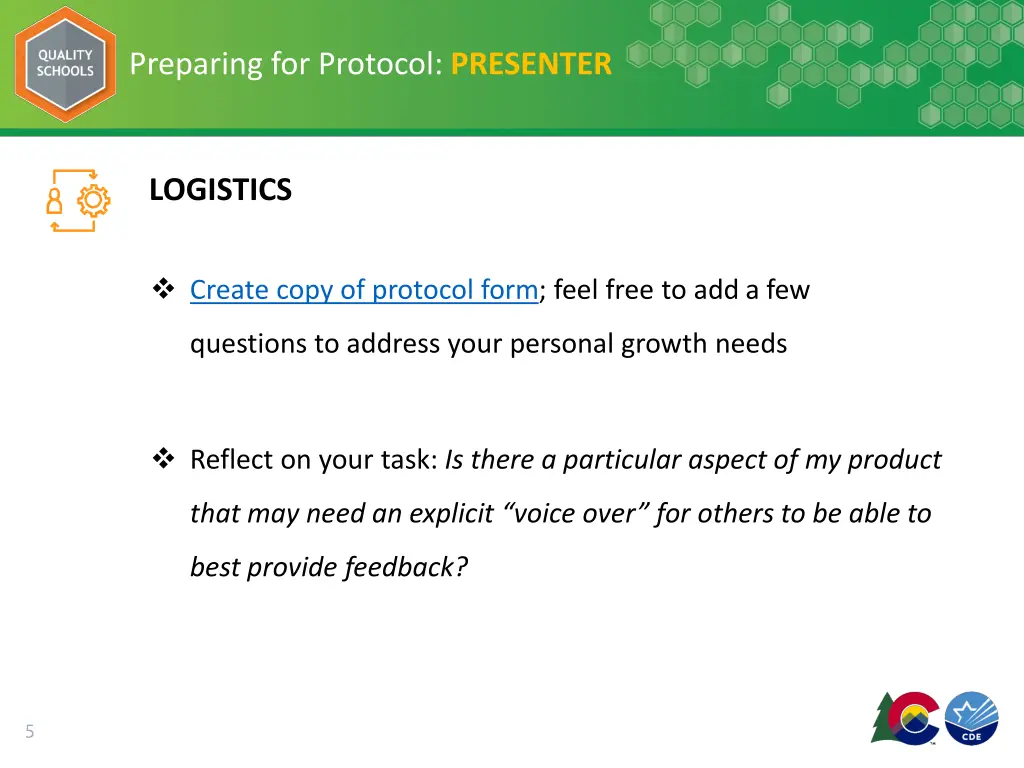 preparing for protocol presenter