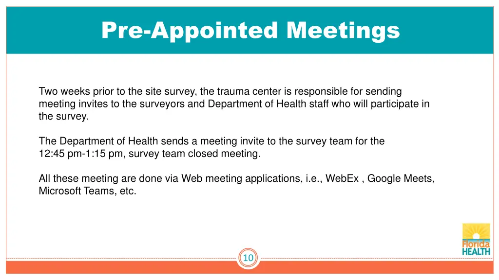 pre appointed meetings
