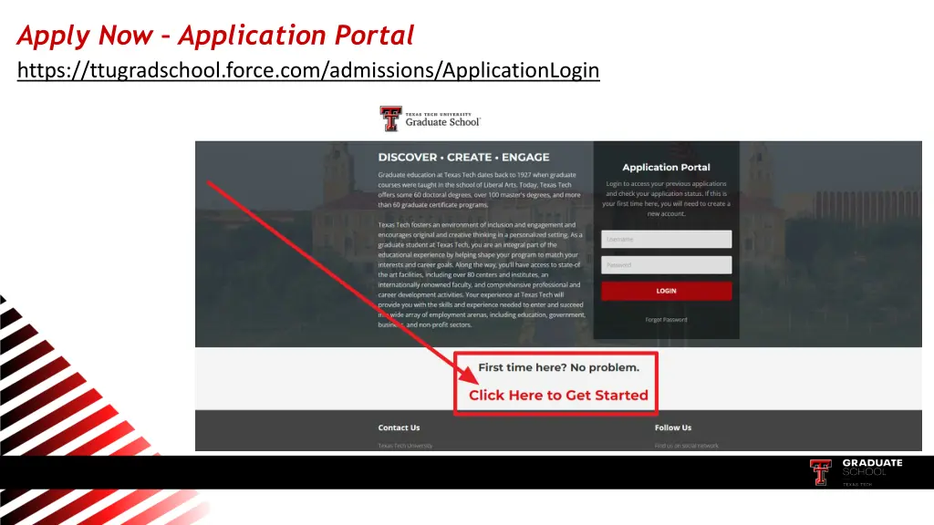 apply now application portal https ttugradschool