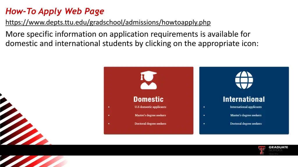 how to apply web page https www depts