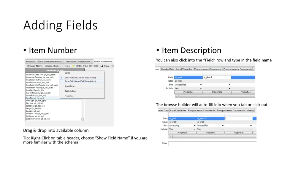 adding fields
