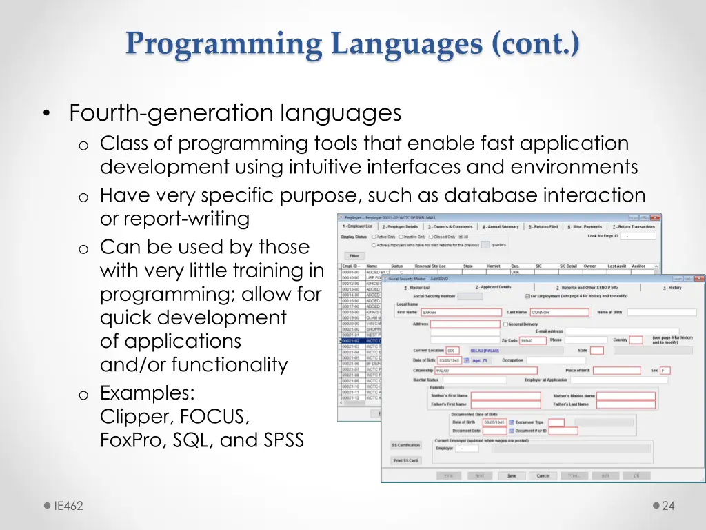 programming languages cont 3