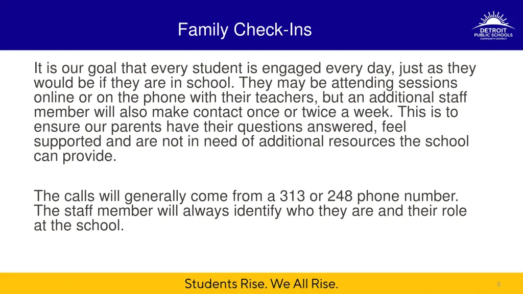 family check ins