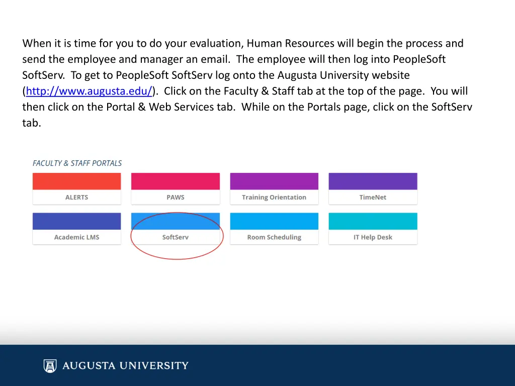 when it is time for you to do your evaluation